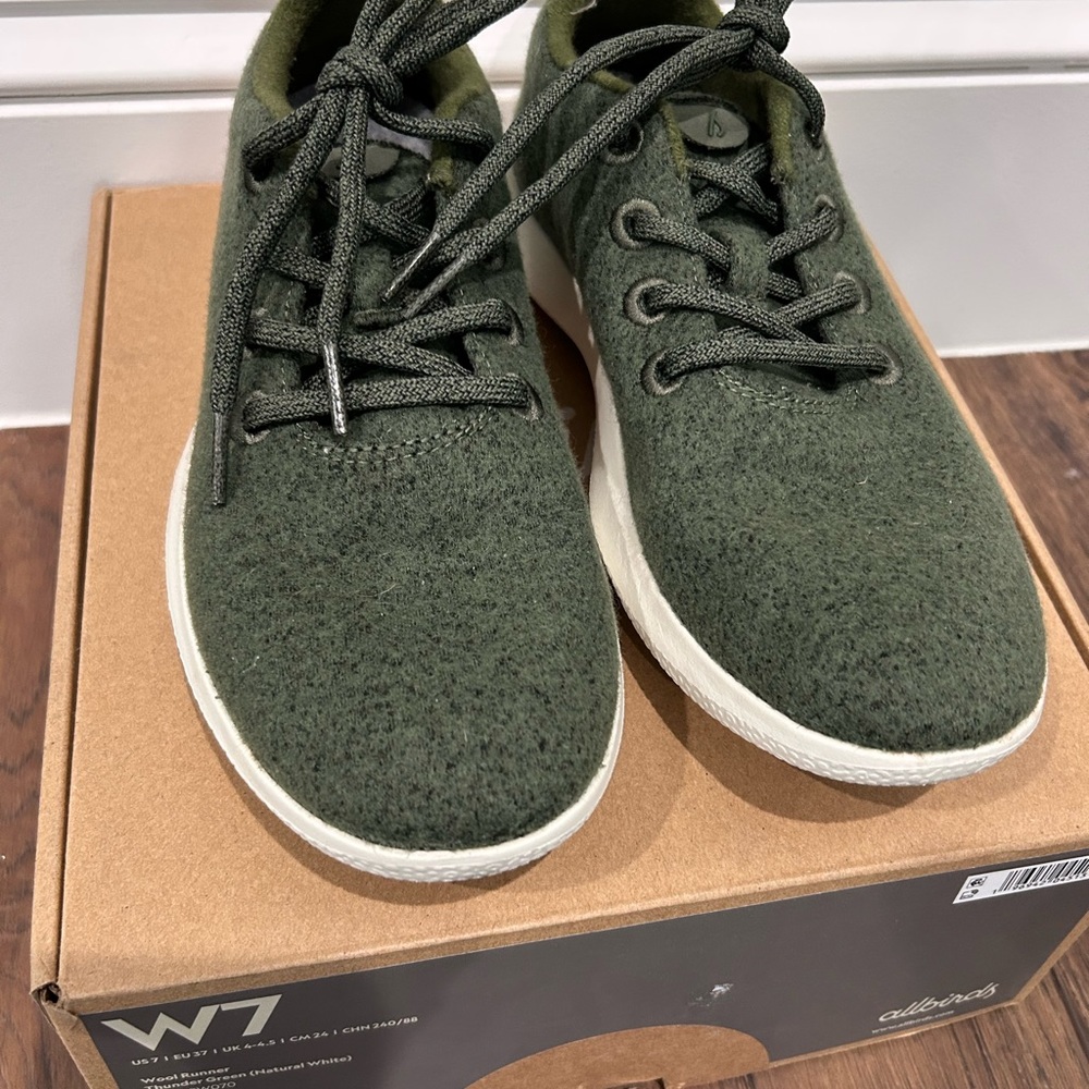 Allbirds Wool Runners in Thunder Green